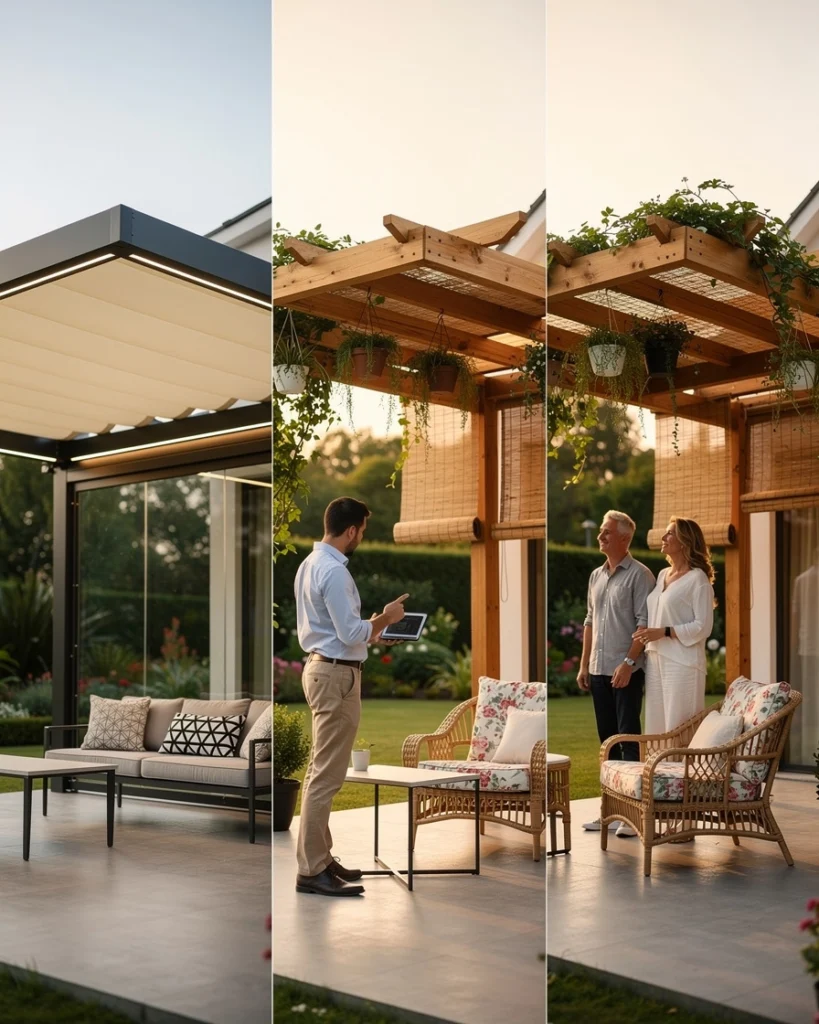 types d'abris de terrasse et leurs caractéristiques techniques